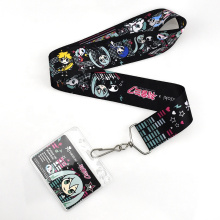 Event Sublimation Multi Color Logo Card Holder Lanyards Polyester Adjustable Safety Buckle ID Card Lanyards